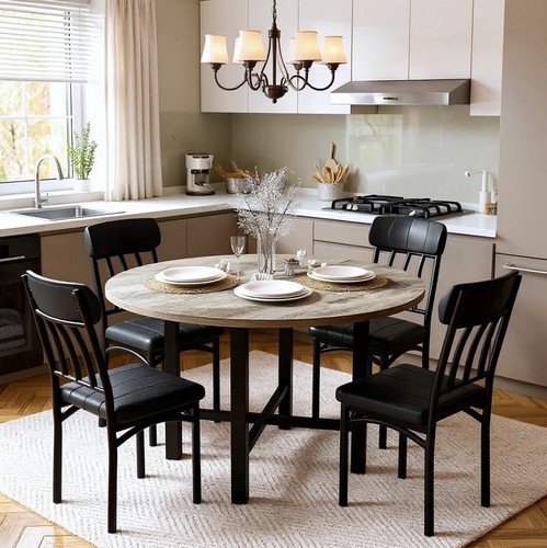 Compact gray dining set - pc,